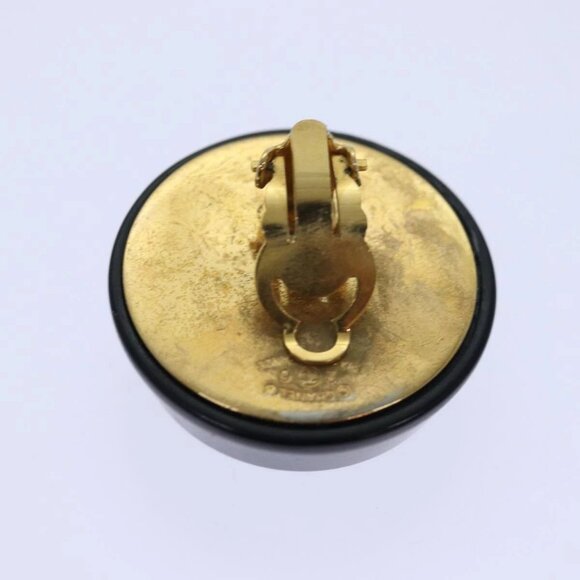 AUTHENTIC CHANEL COCO Mark Earring metal Gold CC - Picture 14 of 16